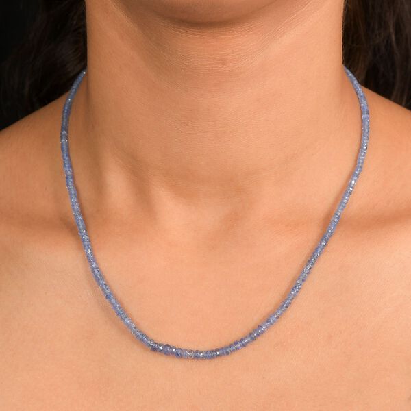 AA ceylonfarbene Saphir 45cm Halskette - 43 ct. image number 3