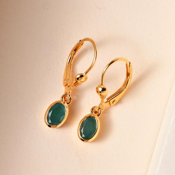 Grandidierit-Ohrringe, 925 Silber vergoldet ca. 0.88 ct image number 2