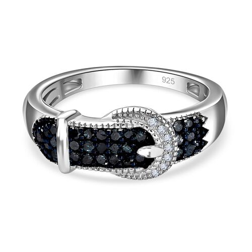 Blauer und weißer Diamant-Ring - 0,25 ct. image number 0
