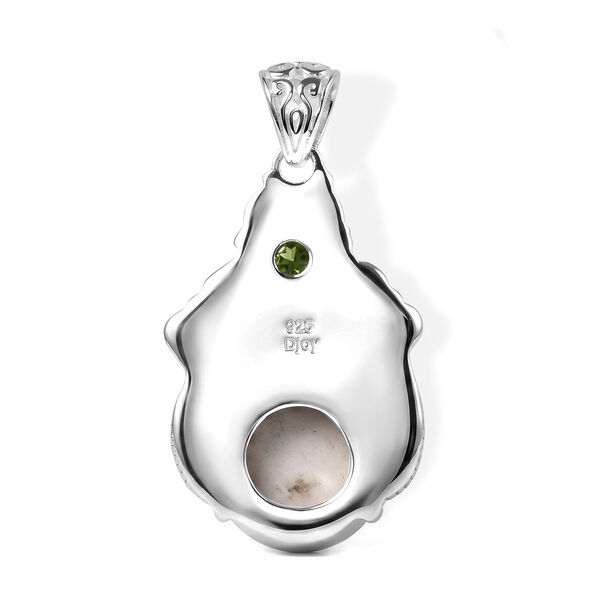 D'Joy Ox Bone, Peridot Anh&auml;nger 925 Silber ca. 5,95 ct. image number 4