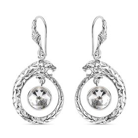 Royal Bali - Moissanit Panther Ohrringe 925 Silber ca. 1.64 ct