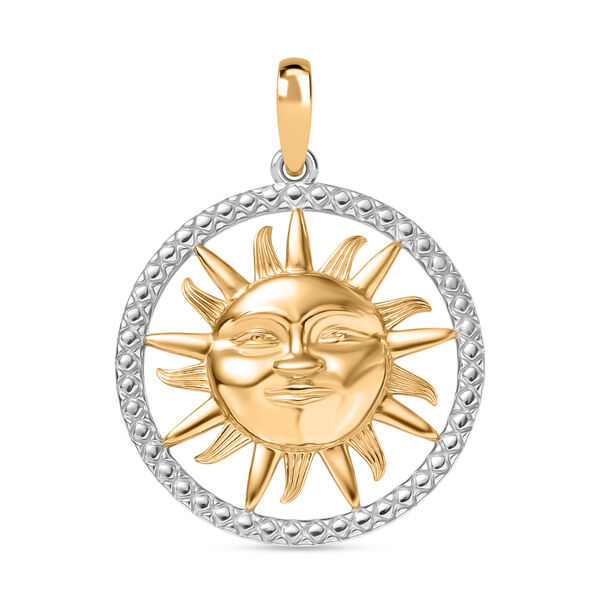 GP - Kanchanaburi Blauer Saphir Anh&auml;nger 925 Silber platiniert und vergoldet