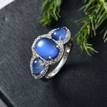 D'Joy Aurora Mondstein und Zirkon Ring - 5,10 ct