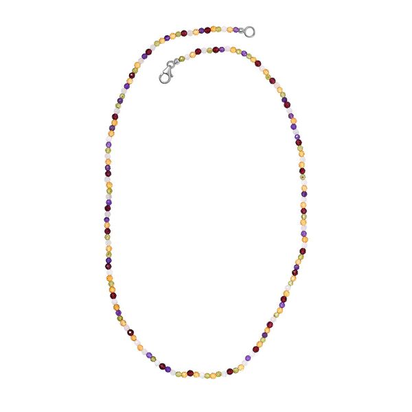 Mehrfarbige Edelstein-Halskette,  50 cm - 33,50 ct. image number 4