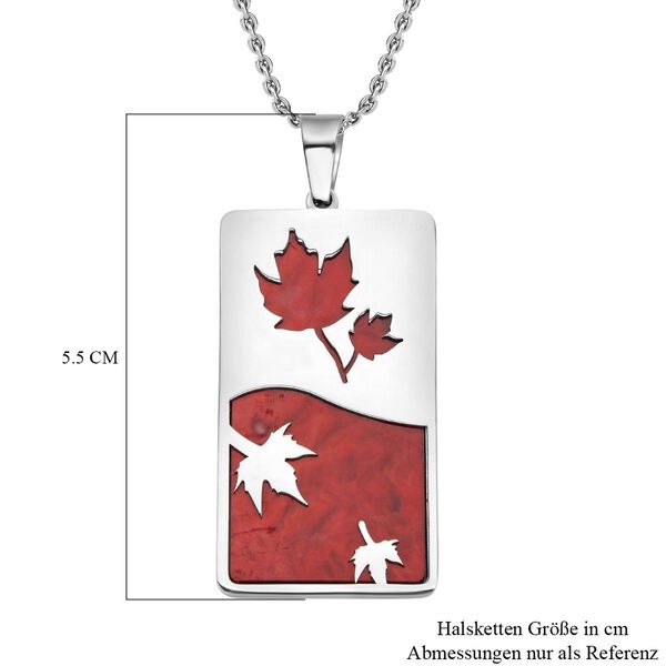 Roter Edelstahl-Anhänger mit Kette, reiner Edelstahl ca. 5.00 ct image number 7