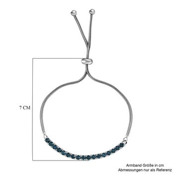 J Francis gefertigt mit SWAROVSKI- Indicolite Swarovski Kristall Armband, 19 cm