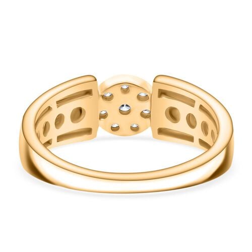 LUXURIANT DIAMOND- SI-GH Labor Diamant Ring, 925 Silber Gelbgold Vermeil - 0,25 ct. image number 4