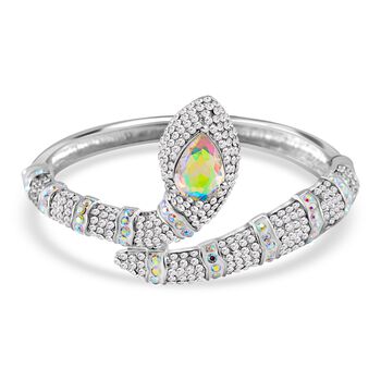 AB und wei&szlig;er Kristall-Armreif, 18 cm