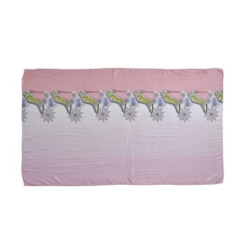 LA MAREY - bedruckter Seidenschal, 180x110 cm, Rosa