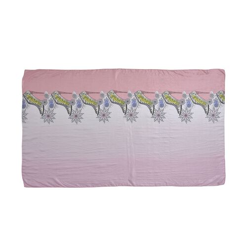 LA MAREY bedruckter Seidenschal, Rosa image number 0