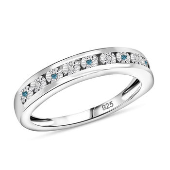 Ring mit blauen Diamantakzenten