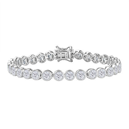 D'Joy Moissanit Armband ca. 19 cm 925 Silber rhodiniert ca. 10,14 ct.