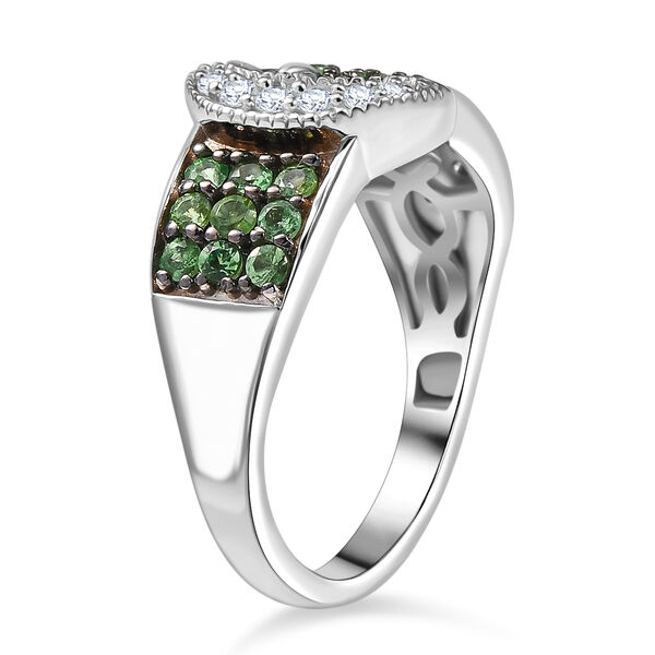 Tsavorite Granat und Moissanit Ring - 0,92 ct. image number 5