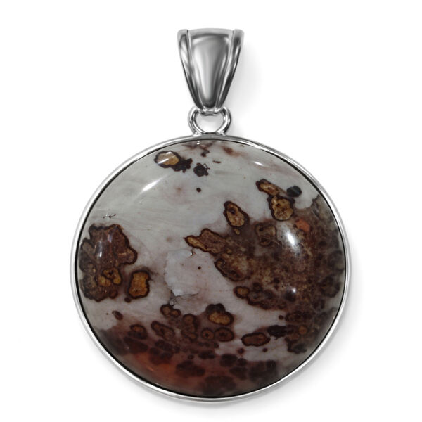 Roter Bild-Jaspis Anh&auml;nger ca. 40,00 ct.