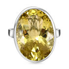 Ouro Verde-Quarz und weißer Zirkon-Ring, 925 Silber platiniert  ca. 22,66 ct image number 0