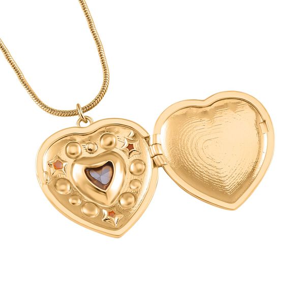 Emaillierter mehrfarbiger Kristall-Medallion-Anh&auml;nger mit 45cm Kette image number 3