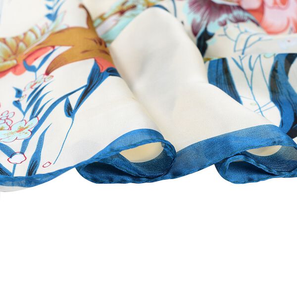 100 % nat&uuml;rlicher Satin Seiden Schal, Mehrfarbig image number 5