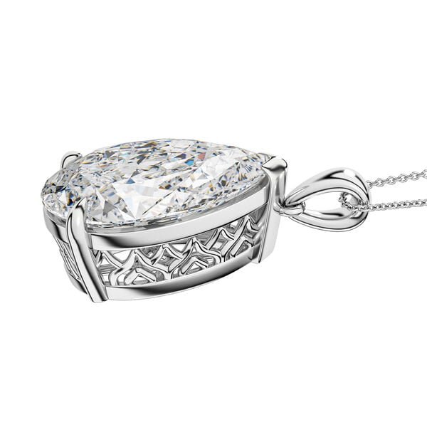 LUXURIANT DIAMOND - Lab Grown Diamant IGI zertifiziert VS/F, Anhänger 925 Silber rhodiniert ca. 10.05 ct image number 2