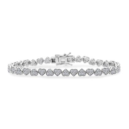 LUXURIANT DIAMOND - Lab Grown Diamant SI-GH SGL zertifiziert Armband ca. 19 cm 925 Silber rhodiniert ca. 3,00 ct.