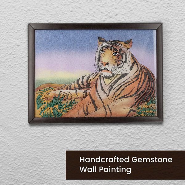 Handgefertigte Edelstein Tiger-Malerei image number 4