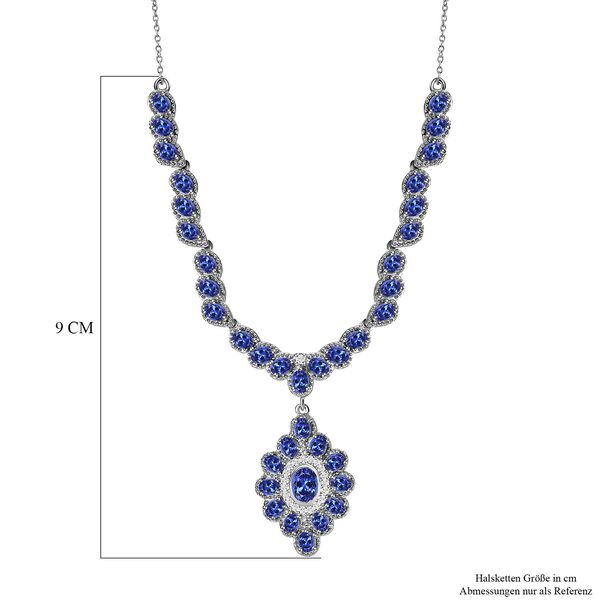 Tansanit und Zirkon 45cm Halskette - 7,68 ct. image number 6
