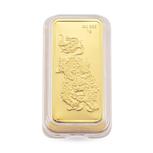999er Gold-Barren mit Pixiu-Motiv image number 0