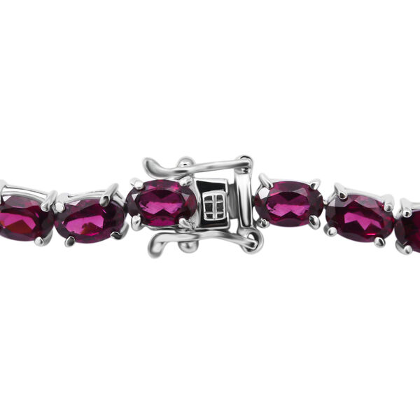 Rhodolith Granat-Armband, 925 Silber platiniert, 17,10 ct. image number 2