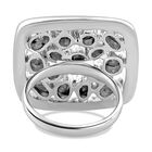 Handgearbeiteter, natürlicher Polki Diamant Ring, 925 Silber platiniert, ca. 1.00 ct image number 5