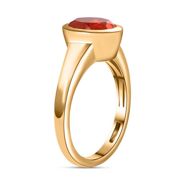 Padparadscha Quarz Triplette Ring 925 Silber 750 Gelbgold Vermeil (Gr&ouml;&szlig;e 17.00) ca. 2,02 ct image number 5