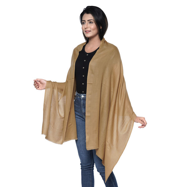 LA MAREY: Superweicher Schal aus 100% Kaschmirwolle, Kamel  image number 2