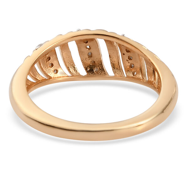 Diamant Ring 925 Silber vergoldet  ca. 0,10 ct image number 6