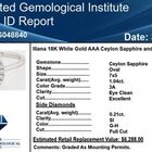 ILIANA - AAA Ceylon-Saphir und weißer Diamant-Ring, SI G-H 750 weiß Gold  ca. 1,25 ct image number 6