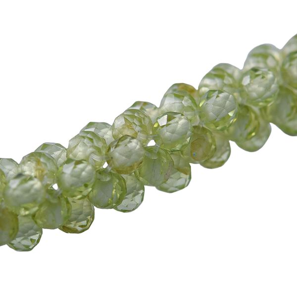 Natürliche Peridot-Halskette, ca. 50 cm, 925 Silber rhodiniert, ca. 90.00 ct image number 4