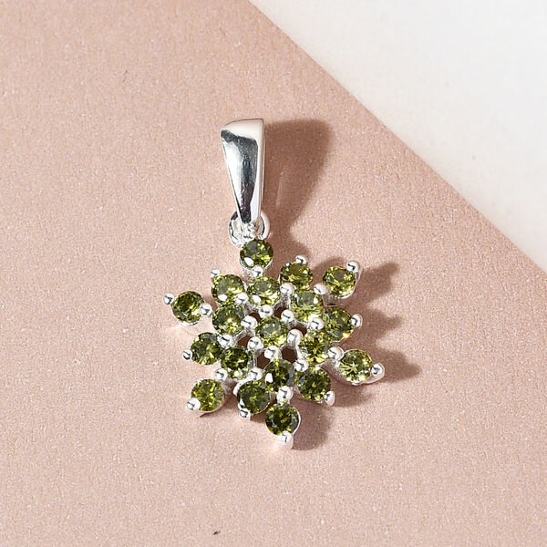 LUSTRO STELLA - Peridot Zirkonia Anhänger 925 Silber image number 3