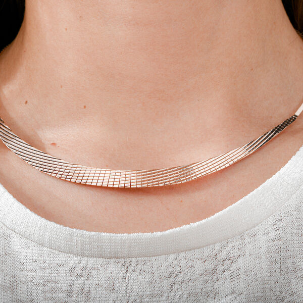 Mini Kleopatra Halskette in  ros&eacute;vergoldetem 925 Silber, 45 cm image number 2