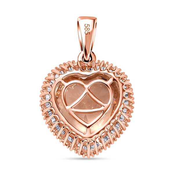 AAA Morganit und Diamant Anh&auml;nger in 585 Ros&eacute;gold - 5,04 ct. image number 5