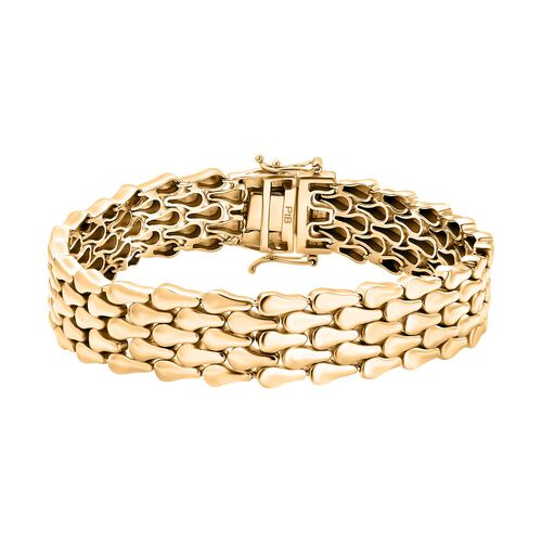 Panzerarmband, Messing, goldfarben, ca. 19 cm ca. 35,64g image number 0