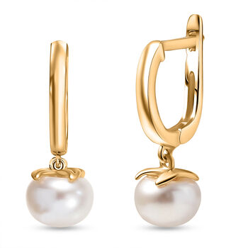 EverTrue wei&szlig;e S&uuml;&szlig;wasser Perle Ohrringe