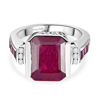 D'Joy afrikanischer Rubin und Zirkon Ring - 10,08 ct.