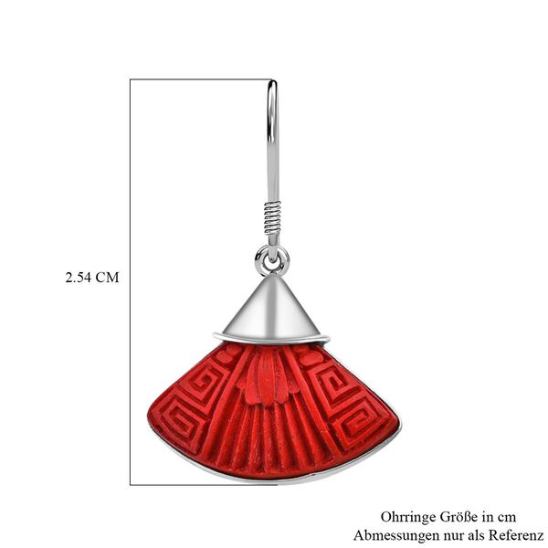 Mexikanische Zinnober Ohrringe 925 Silber ca. 21,22 ct. image number 4