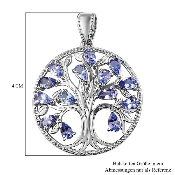 Tansanit Lebensbaum-Anhänger in Silber 3,21 Ct image number 6