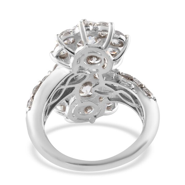 LUSTRO STELLA Hergestellt mit ZIRKONIA Ring 925 Silber Platin-&Uuml;berzug (Gr&ouml;&szlig;e 17.00) ca. 10,03 ct image number 5