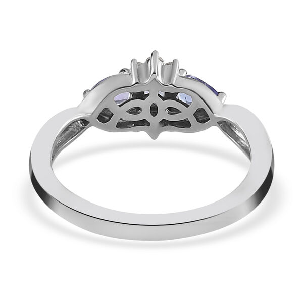 AA Tansanit-Ring, 925 Silber platiniert  ca. 0,58 ct image number 6