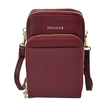 Passage Life-Style - Crossbody-Tasche mit RFID und Kartenhalter, 19x5x11 cm, maroon