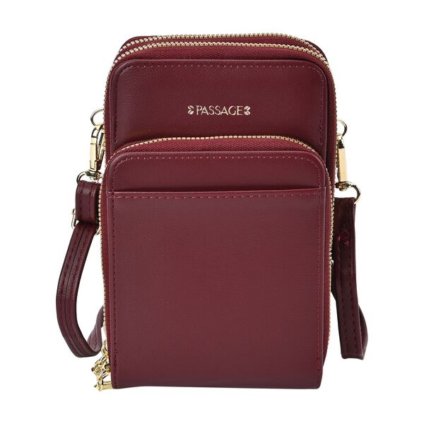 Passage Crossbody-Tasche in burgunder