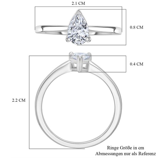 LUXURIANT VS-EF Labor Tropfen Diamant Ring - 0,50 ct. image number 6