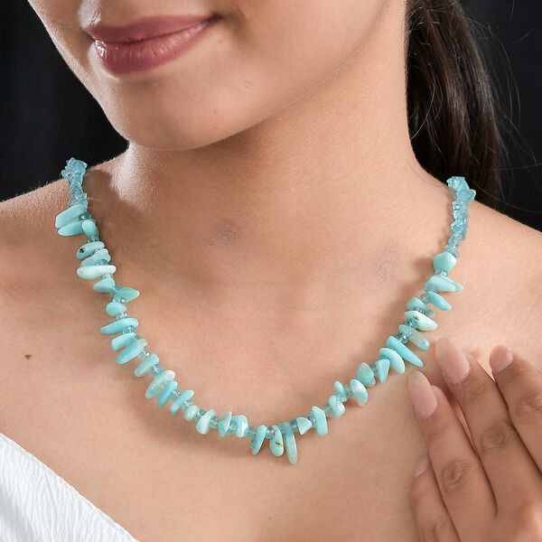 Amazonit und Apatit Halskette, 50 cm - 178,15 ct. image number 3