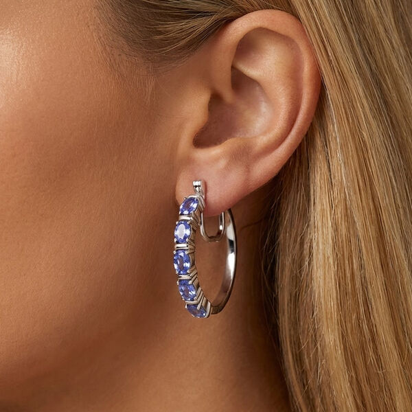 D'Joy Tansanit Ohrringe 925 Silber rhodiniert ca. 1,86 ct. image number 2