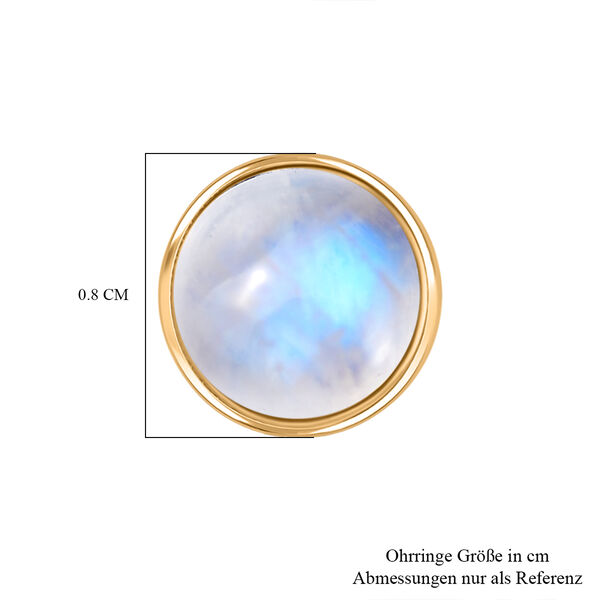 D'Joy AA Meetiyagoda Regenbogen Mondstein Ohrringe 925 Silber 750 Gelb Vergoldet ca. 3.51 ct image number 5
