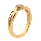 Diamant Ring 925 Silber Gelbgold Vermeil  ca. 0,15 ct image number 4